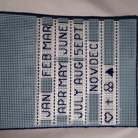 Latch Kit Calendar Using Rug Hooking Mesh Months Days - Picture 4 of 8